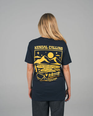 Mountains | Navy Organic Cotton T Shirt